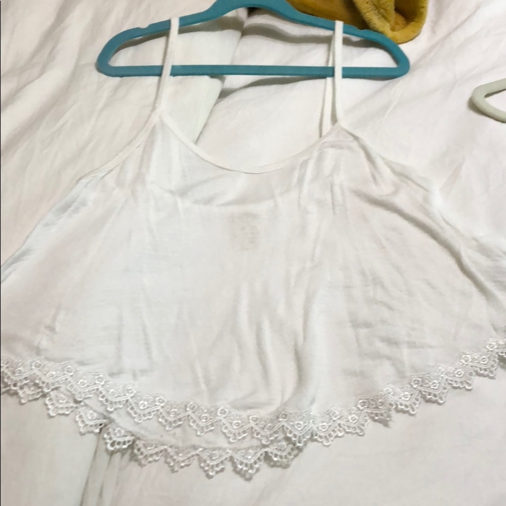 La hearts white tank top